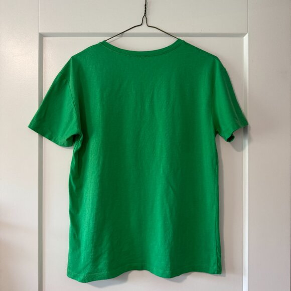 Vintage Y2K 100% cotton sequin embellished 'evil eye' graphic t-shirt / sz M - Picture 2 of 8